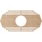 Ekena Millwork Chrysler Wood Fretwork Pierced Ceiling Medallion, Alder, 30"W x 15"H x 7 7/8"ID x 1/4"T CMWP30X15X0250CSAL - alternate 3